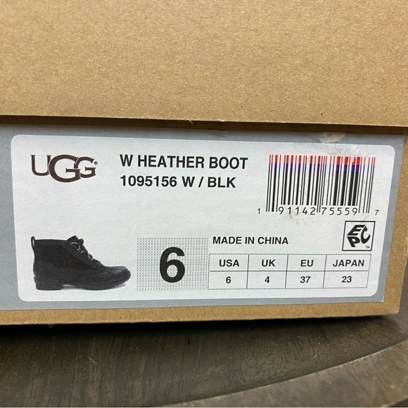 UGG Heather Leather Waterproof Lace Up Boot Size 6 Women - Picture 14 of 14